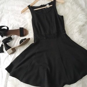 NWOT Black Cutout Lace Dress